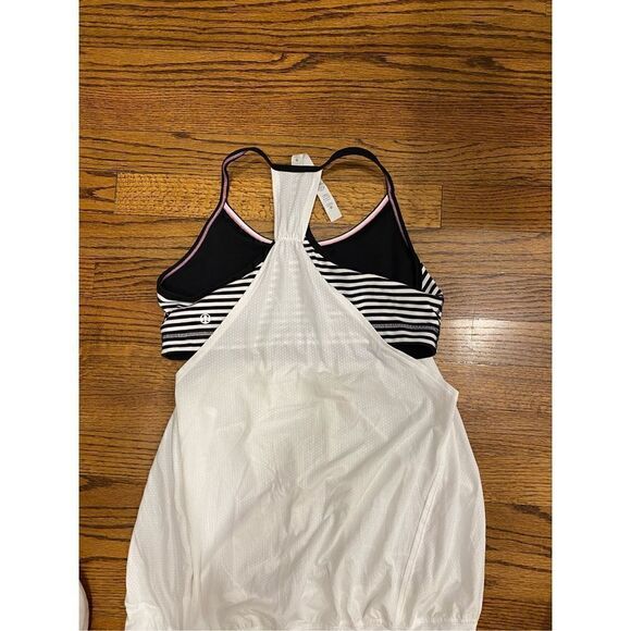 Lululemon No Limits Tank White / Classic Stripe Black White / Black - Picture 6 of 7